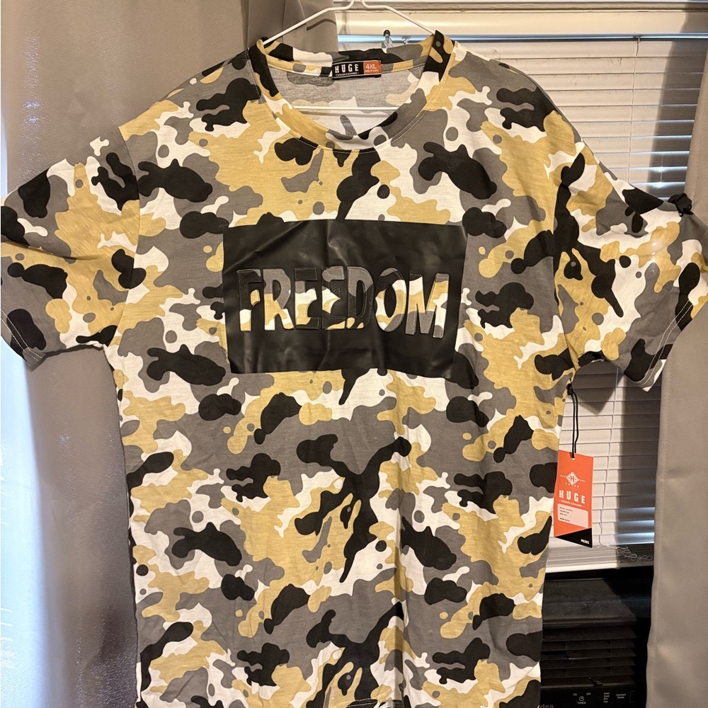 RUDE Men's Freedom Camouflage Tee - Black, Gray, Tan